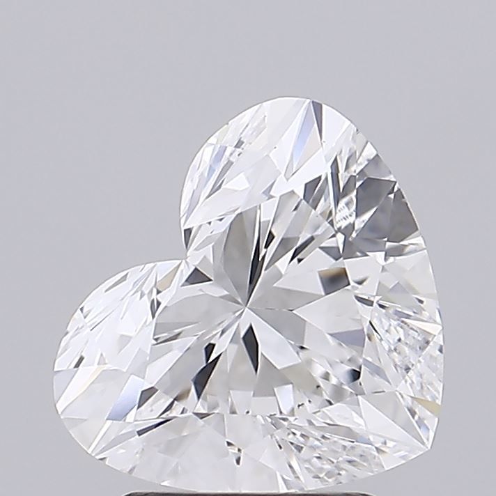 Lab-Grown Heart Diamond - 2.52 Carats, D Color, VS1 Clarity - Certified by IGI - Report Number: LG605364491