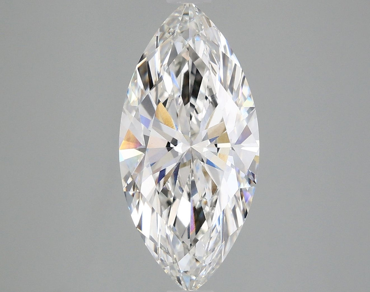 Lab-Grown Marquise Diamond - 3.01 Carats, F Color, VVS2 Clarity - Certified by IGI - Report Number: LG662417542