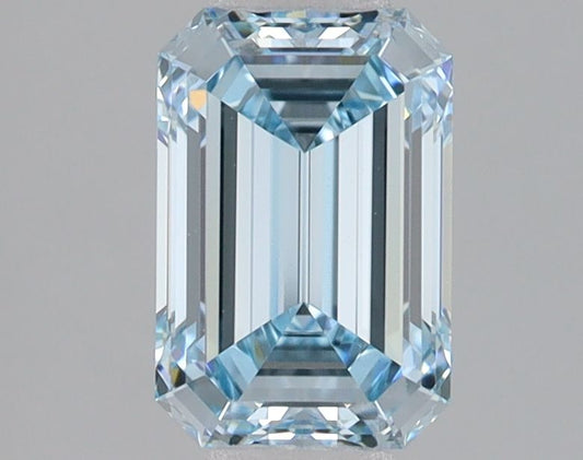 Lab-Grown Emerald Diamond - 1.54 Carats, Fancy Intense Blue Color, VVS2 Clarity - Certified by IGI - Report Number: LG680534575