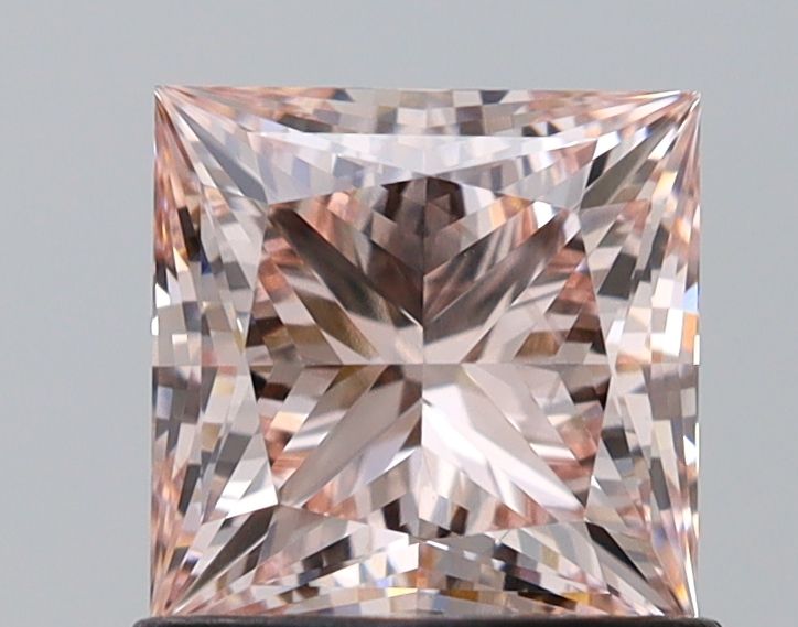 Lab-Grown Princess Diamond - 0.96 Carats, Light Pink Color, VS1 Clarity - Certified by IGI - Report Number: LG669483184