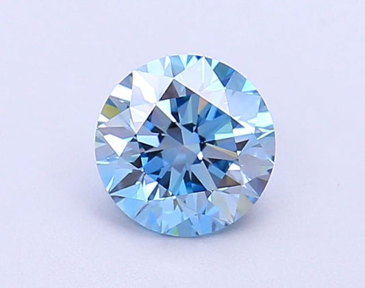 Lab-Grown Round Diamond - 1.0 Carats, Fancy Intense Blue Color, VS1 Clarity - Certified by IGI - Report Number: LG686502708
