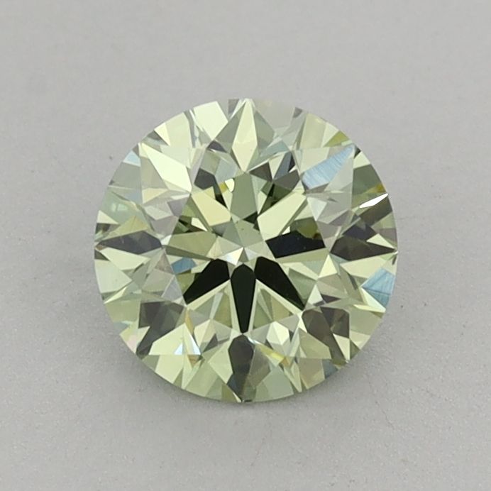 Lab-Grown Round Diamond - 0.81 Carats, Fancy Intense Green Color, VS1 Clarity - Certified by IGI - Report Number: LG677536244