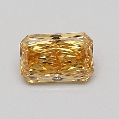 Lab-Grown Radiant Diamond - 0.64 Carats, Fancy Vivid Yellow Color, VS2 Clarity - Certified by IGI - Report Number: LG647429066