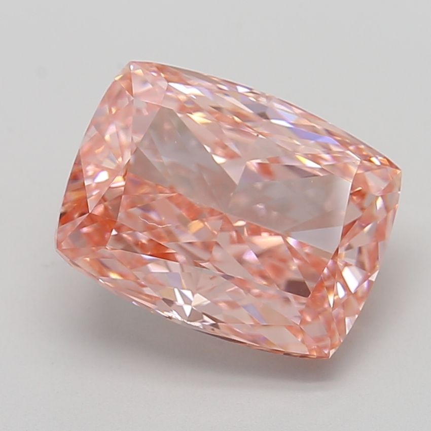 Lab-Grown Cushion Diamond - 6.05 Carats, Fancy Vivid Pink Color, VVS2 Clarity - Certified by IGI - Report Number: LG602324565