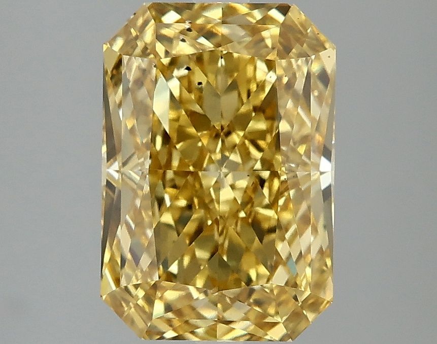 Lab-Grown Radiant Diamond - 3.02 Carats, Fancy Vivid Yellow Color, VS2 Clarity - Certified by IGI - Report Number: LG666422835