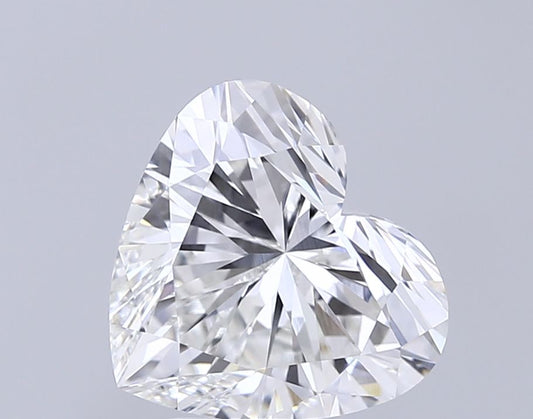 Lab-Grown Heart Diamond - 4.06 Carats, F Color, VVS2 Clarity - Certified by IGI - Report Number: LG712565660