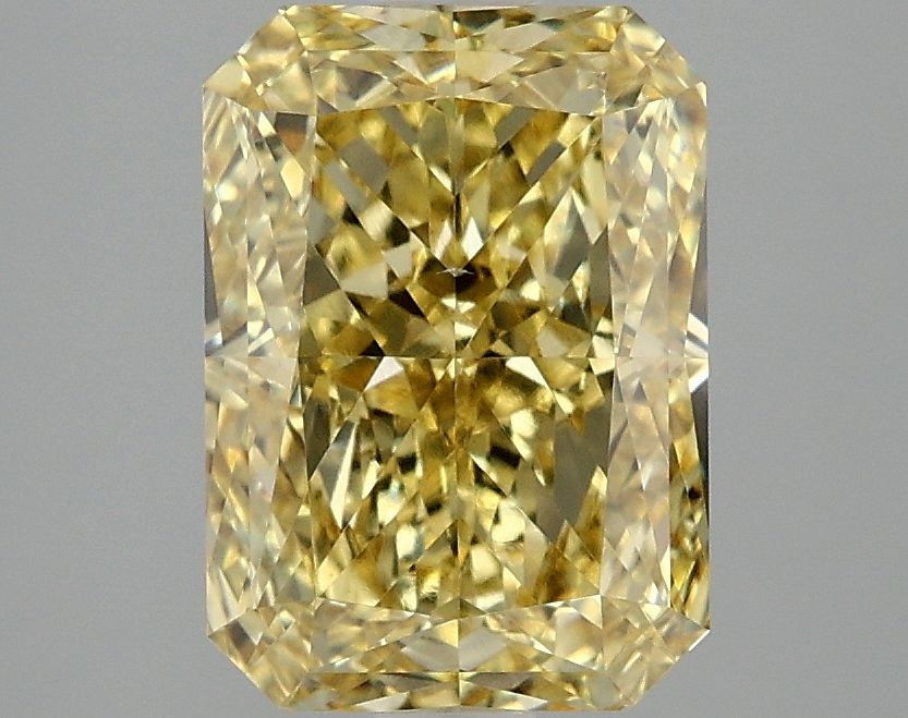 Lab-Grown Radiant Diamond - 2.97 Carats, Fancy Intense Yellow Color, VS2 Clarity - Certified by IGI - Report Number: LG660418135