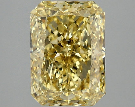 Lab-Grown Radiant Diamond - 2.97 Carats, Fancy Intense Yellow Color, VS2 Clarity - Certified by IGI - Report Number: LG660418135