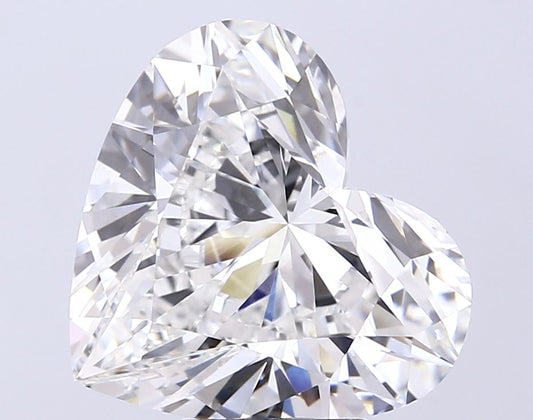 Lab-Grown Heart Diamond - 7.03 Carats, F Color, VVS2 Clarity - Certified by IGI - Report Number: LG715592500