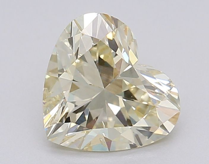 Lab-Grown Heart Diamond - 1.01 Carats, Light Yellow Color, VS2 Clarity - Certified by IGI - Report Number: LG618485753