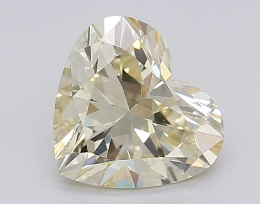 Lab-Grown Heart Diamond - 1.01 Carats, Light Yellow Color, VS2 Clarity - Certified by IGI - Report Number: LG618485753