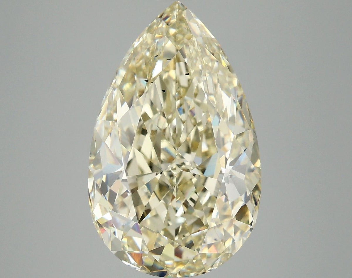 Lab-Grown Pear Diamond - 7.09 Carats, Fancy Light Yellow Color, VS2 Clarity - Certified by IGI - Report Number: LG674532079
