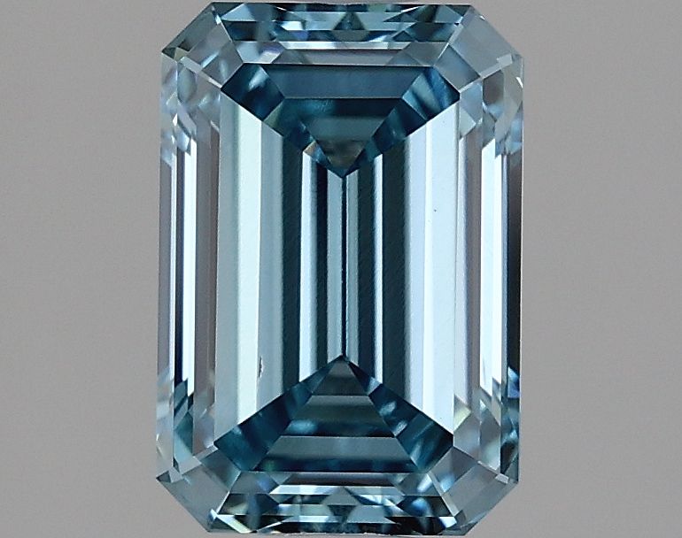 Lab-Grown Emerald Diamond - 1.99 Carats, Fancy Vivid Blue Color, VS2 Clarity - Certified by IGI - Report Number: LG634481158