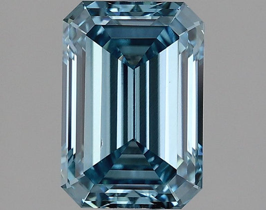 Lab-Grown Emerald Diamond - 1.99 Carats, Fancy Vivid Blue Color, VS2 Clarity - Certified by IGI - Report Number: LG634481158