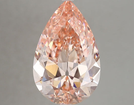 Lab-Grown Pear Diamond - 6.06 Carats, Fancy Vivid Pink Color, VS1 Clarity - Certified by IGI - Report Number: LG689536011