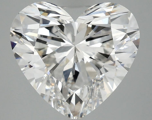 Lab-Grown Heart Diamond - 4.8 Carats, F Color, VVS2 Clarity - Certified by IGI - Report Number: LG717536792
