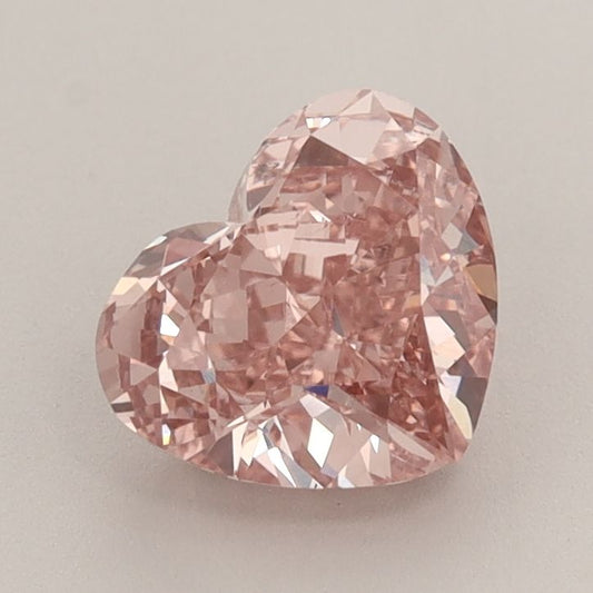 Lab-Grown Heart Diamond - 1.57 Carats, Fancy Intense Brown Pink Color, VS1 Clarity - Certified by IGI - Report Number: LG635408807