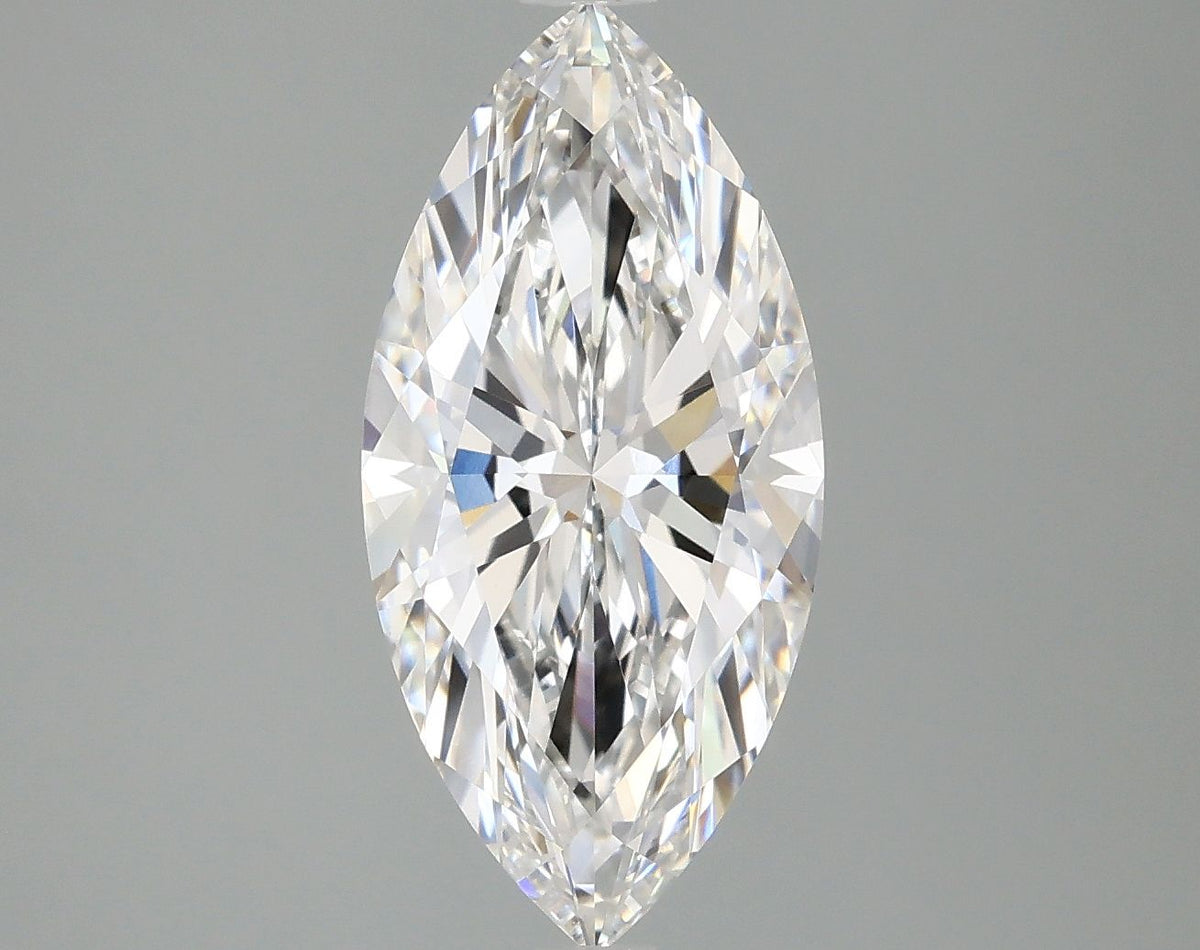 Lab-Grown Marquise Diamond - 3.06 Carats, F Color, VVS2 Clarity - Certified by IGI - Report Number: LG660489041