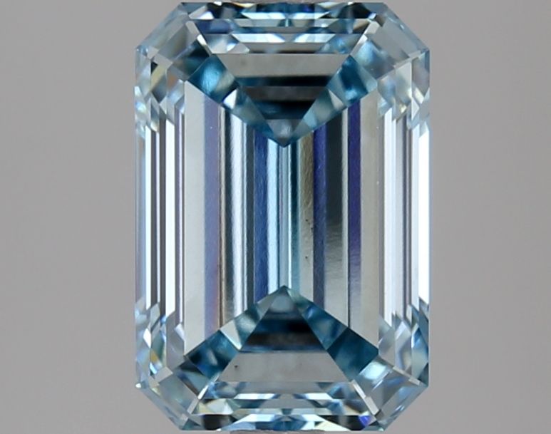 Lab-Grown Emerald Diamond - 3.05 Carats, Fancy Intense Blue Color, VS1 Clarity - Certified by IGI - Report Number: LG636422655
