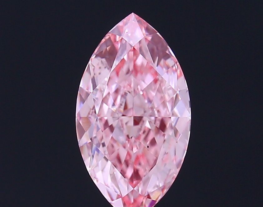 Lab-Grown Marquise Diamond - 1.06 Carats, Fancy Vivid Pink Color, VS1 Clarity - Certified by IGI - Report Number: LG634495285