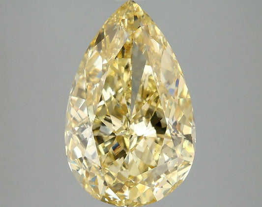Lab-Grown Pear Diamond - 5.0 Carats, Fancy Vivid Yellow Color, VS2 Clarity - Certified by IGI - Report Number: LG677549911