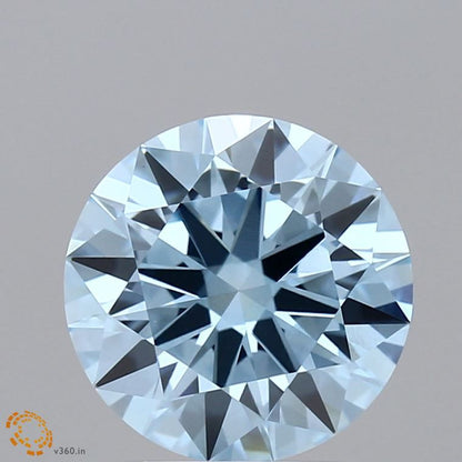 Lab-Grown Round Diamond - 2.52 Carats, Fancy Vivid Blue Color, VVS2 Clarity - Certified by IGI - Report Number: LG588342428