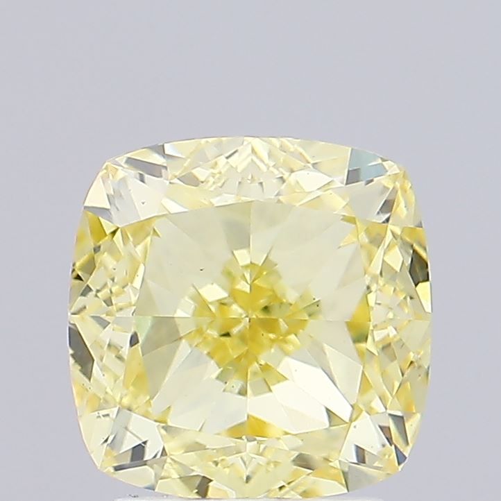 Lab-Grown Cushion Diamond - 2.51 Carats, Fancy Intense Yellow Color, VS1 Clarity - Certified by IGI - Report Number: LG607358643
