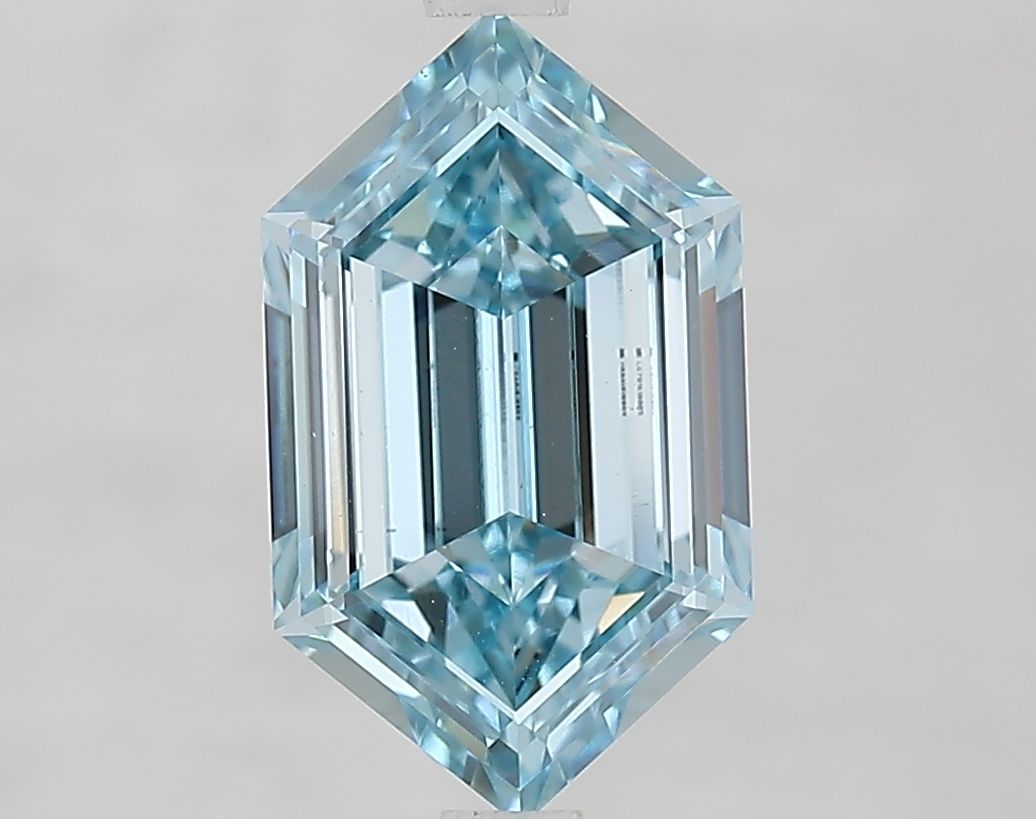 Hexagonal 2.53ct Fancy Intense Greenish Blue VS1 - Cut • IGI • LG791618885