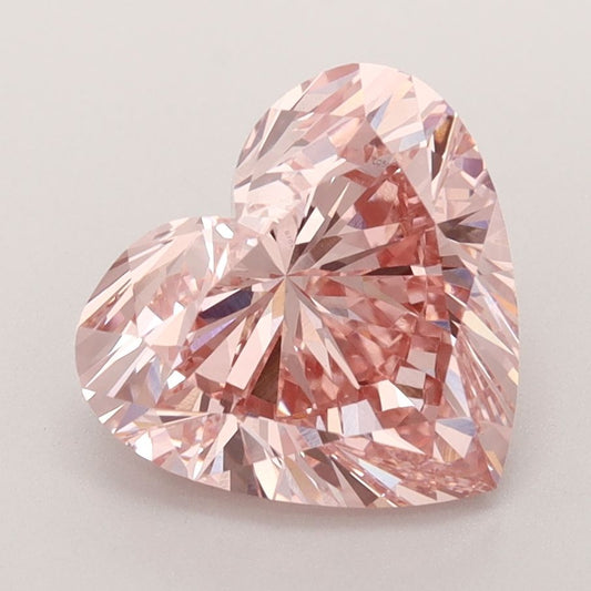 Lab-Grown Heart Diamond - 3.52 Carats, Fancy Vivid Pink Color, VS1 Clarity - Certified by IGI - Report Number: LG592364819