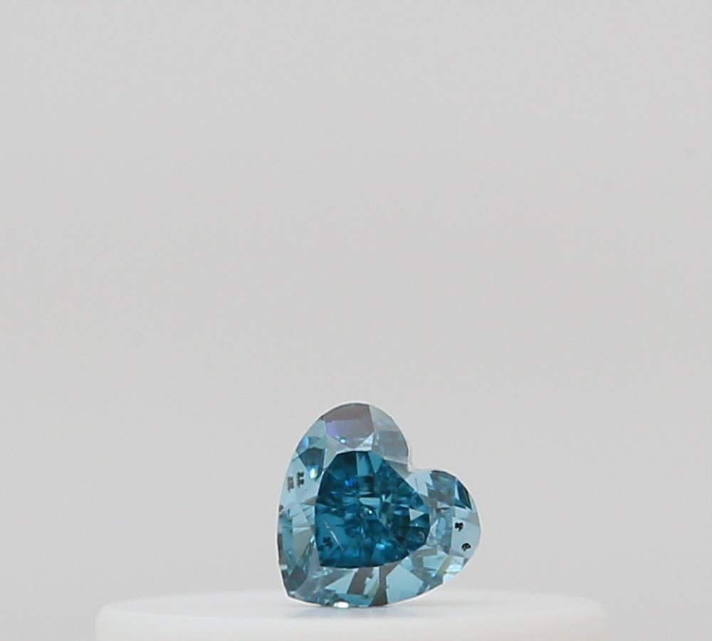 Heart 0.06ct Fancy Deep Green Blue - Cut • GIA • 2235366849