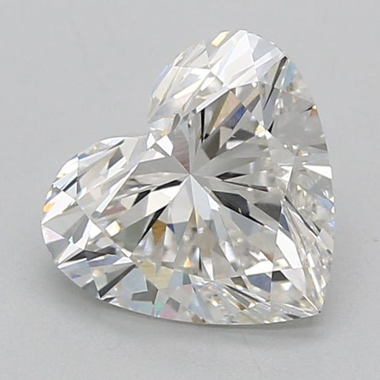 Lab-Grown Heart Diamond - 2.5 Carats, F Color, VS2 Clarity - Certified by IGI - Report Number: LG660495933