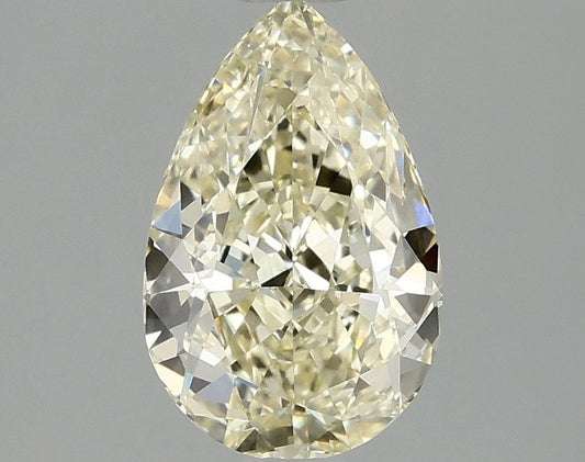 Lab-Grown Pear Diamond - 1.59 Carats, Fancy Yellow Color, VVS2 Clarity - Certified by IGI - Report Number: LG692503861
