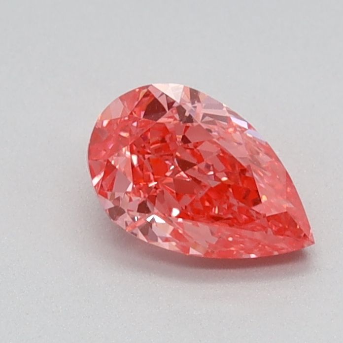Lab-Grown Pear Diamond - 0.48 Carats, Fancy Vivid Pink Color, VS2 Clarity - Certified by IGI - Report Number: LG591357575