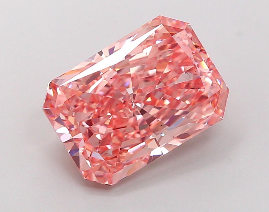 Lab-Grown Radiant Diamond - 3.53 Carats, Fancy Vivid Pink Color, VS2 Clarity - Certified by IGI - Report Number: LG698546919