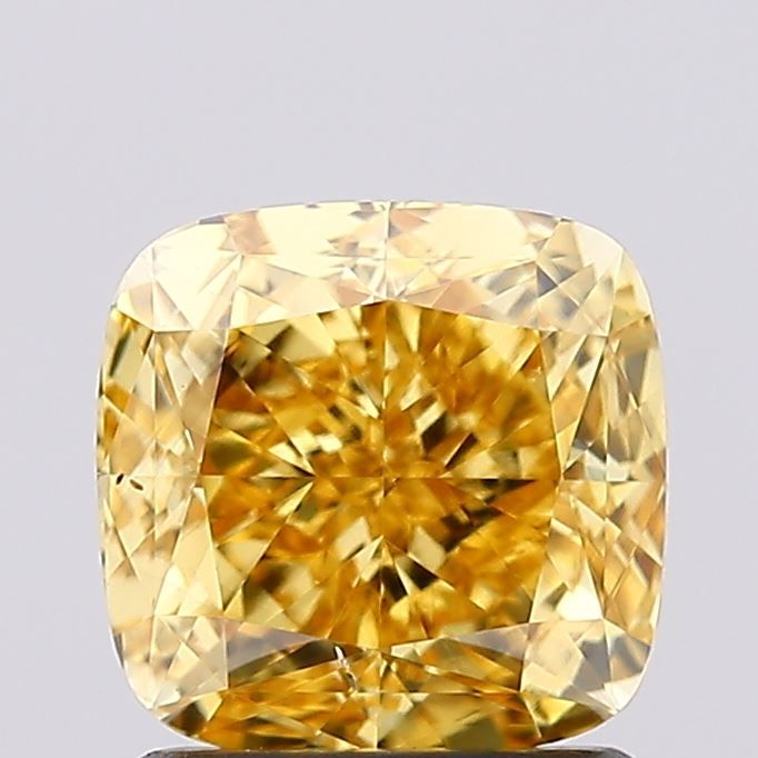 Cushion Modified 1.54ct Fancy Vivid Yellow VS2 - Cut • IGI • LG677555520