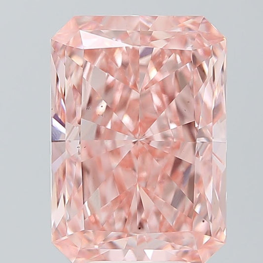 Lab-Grown Radiant Diamond - 7.03 Carats, Fancy Vivid Pink Color, VS1 Clarity - Certified by IGI - Report Number: LG681571504
