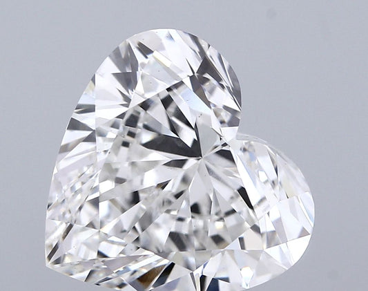 Lab-Grown Heart Diamond - 6.06 Carats, F Color, VS1 Clarity - Certified by IGI - Report Number: LG694575871