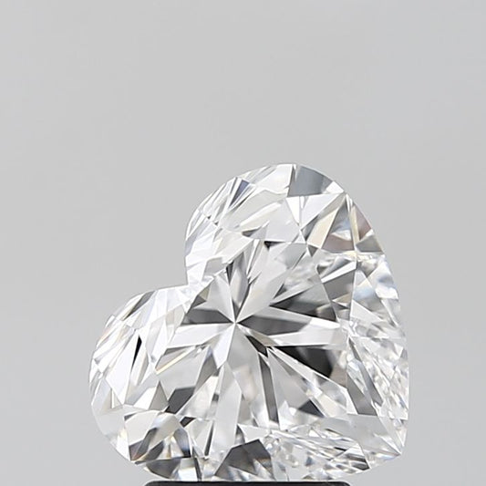 Lab-Grown Heart Diamond - 2.57 Carats, D Color, VS1 Clarity - Certified by IGI - Report Number: LG629432723