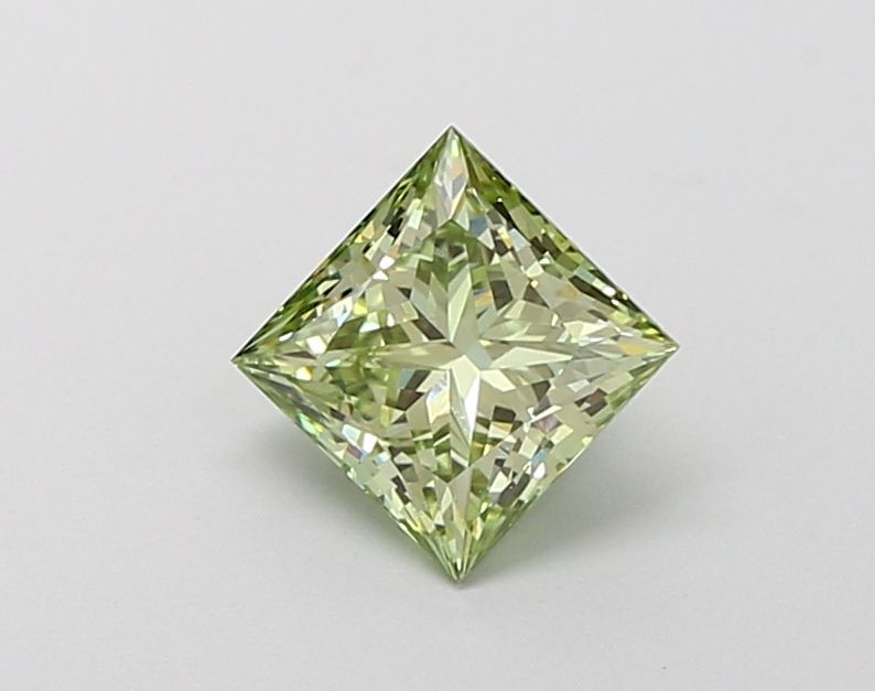 Lab-Grown Princess Diamond - 1.0 Carats, Fancy Intense Green Color, VS2 Clarity - Certified by IGI - Report Number: LG660422329