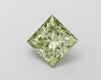 Lab-Grown Princess Diamond - 1.0 Carats, Fancy Intense Green Color, VS2 Clarity - Certified by IGI - Report Number: LG660422329