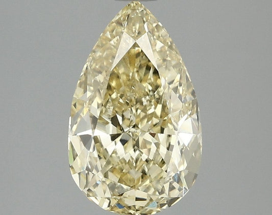 Lab-Grown Pear Diamond - 2.1 Carats, Fancy Vivid Yellow Color, VVS2 Clarity - Certified by IGI - Report Number: LG691579320