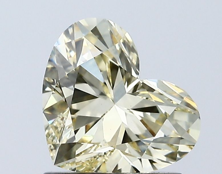 Lab-Grown Heart Diamond - 1.08 Carats, Fancy Intense Yellow Color, VVS2 Clarity - Certified by IGI - Report Number: LG671438962