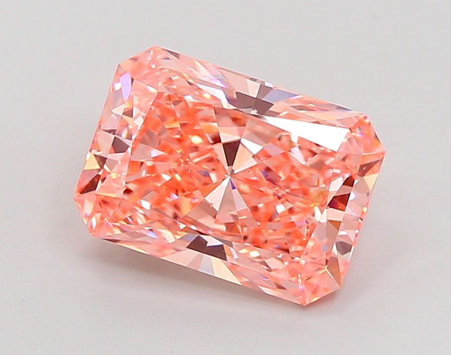 Lab-Grown Radiant Diamond - 3.56 Carats, Fancy Vivid Pink Color, VS1 Clarity - Certified by IGI - Report Number: LG668459706