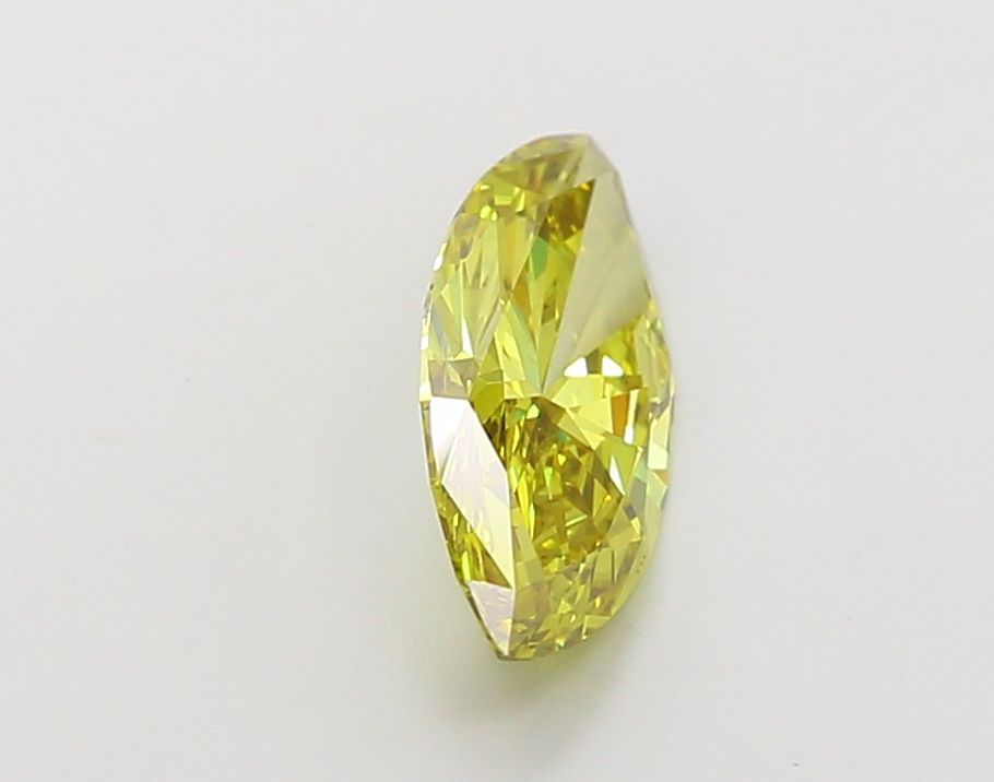 Lab-Grown Marquise Diamond - 1.5 Carats, Fancy Vivid Gray Yellow Color, VS1 Clarity - Certified by IGI - Report Number: LG662487652
