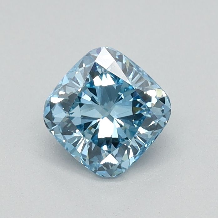 Lab-Grown Cushion Diamond - 0.39 Carats, Fancy Vivid Blue Color, VVS1 Clarity - Certified by IGI - Report Number: LG584356933