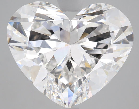 Lab-Grown Heart Diamond - 6.25 Carats, F Color, VS1 Clarity - Certified by IGI - Report Number: LG604387532