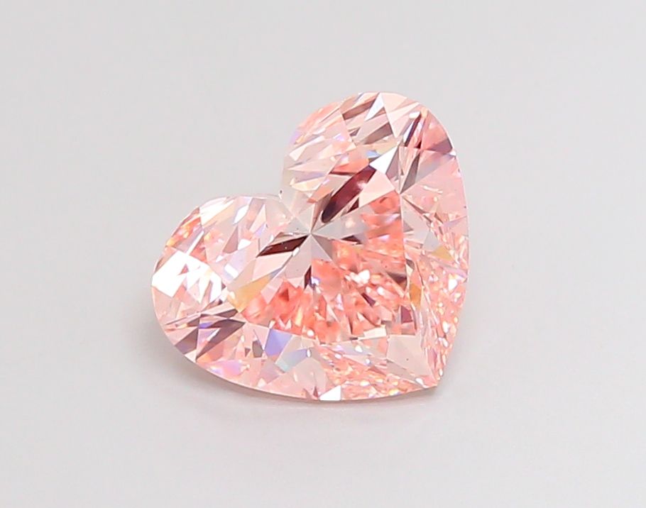 Lab-Grown Heart Diamond - 5.02 Carats, Fancy Intense Pink Color, VS1 Clarity - Certified by IGI - Report Number: LG678575795