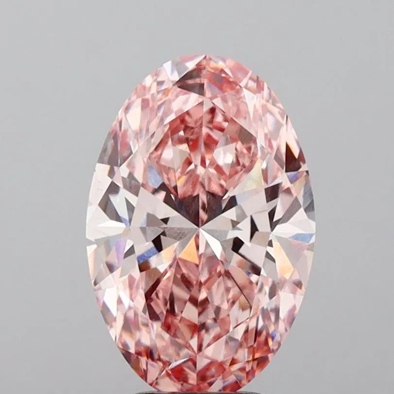 4.02ct Oval Lab Grown Diamond (Colour Fancy Intense Pink, Clarity VS1, IGI Certified)