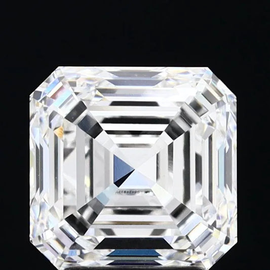 Diamant émeraude carré de 3,56 ct, cultivé en laboratoire (couleur D, pureté VVS1, certifié IGI)