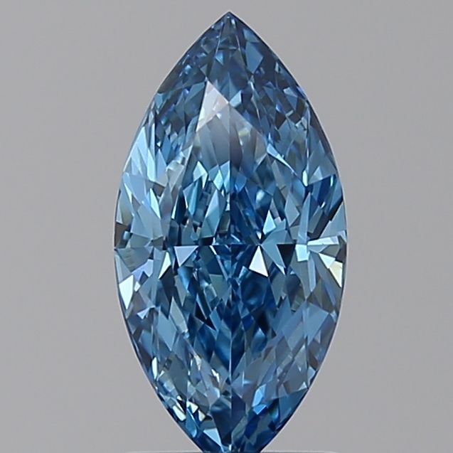 Lab-Grown Marquise Diamond - 1.5 Carats, Fancy Vivid Blue Color, VS1 Clarity - Certified by IGI - Report Number: LG625498058